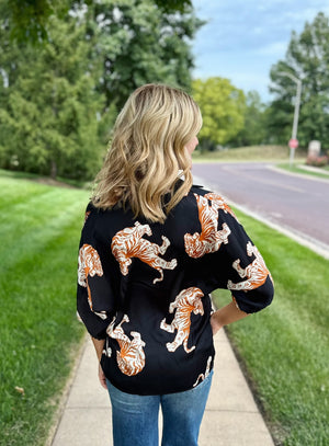 Tiger Collared Blouse