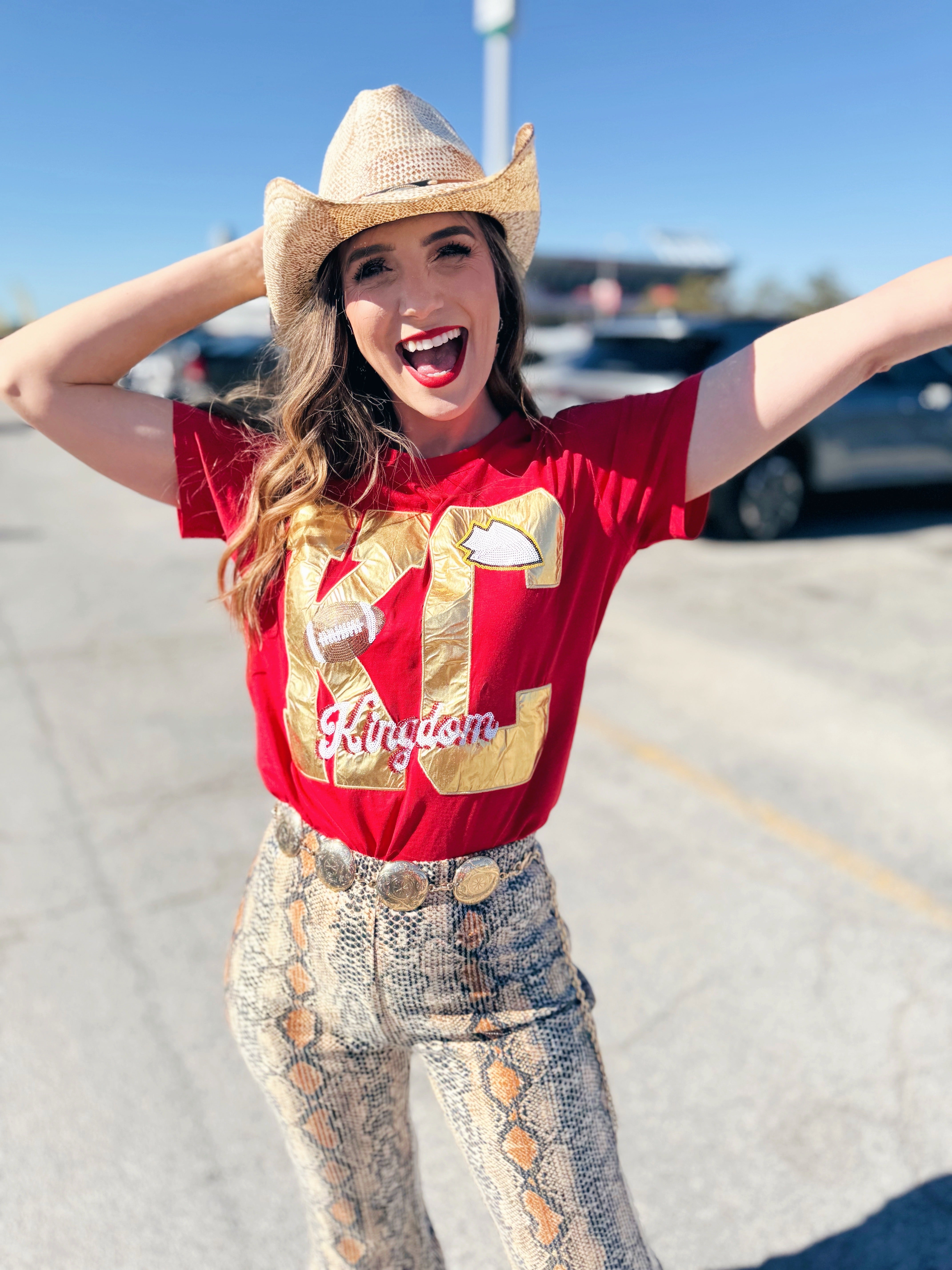 RESTOCK Metallic KC Tee - Queen of Sparkles X Amelia's Boutique