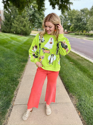 Queen of Sparkles Halloween Dogs in Costume Sweatshirt