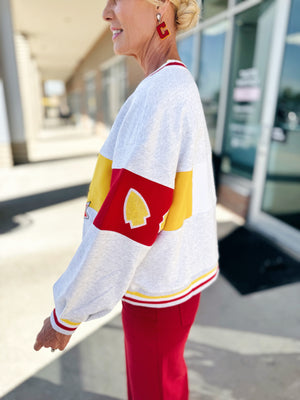 KC Stadium Football Sweatshirt - Queen of Sparkles x Amelia's Boutique