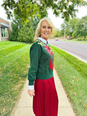 Queen of Sparkles Wreath and Bow Sweater