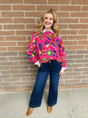 Queen of Sparkles Multi Jewel Ornament Sweater