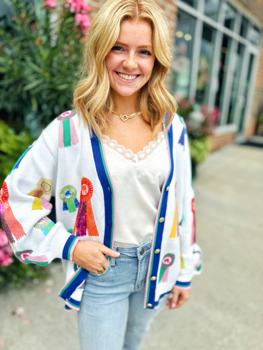 Queen of Sparkles Derby Ribbon Cardigan