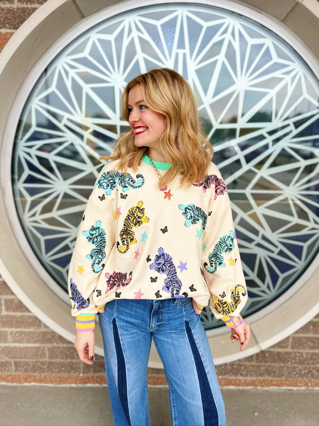 Queen of Sparkles Star and Rawr Sweatshirt