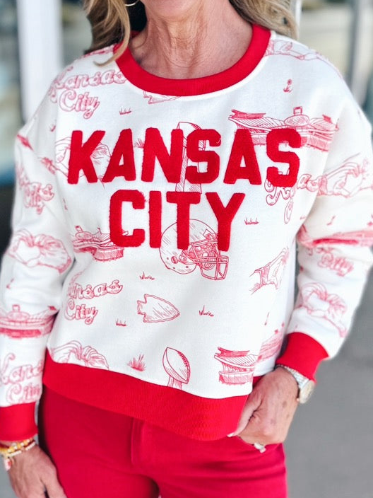 Custom Kansas City Toile Sweater Pullover