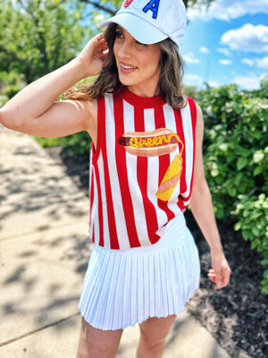 Women’s Hot Dog Sequins Knit Tank Queen of Sparkles