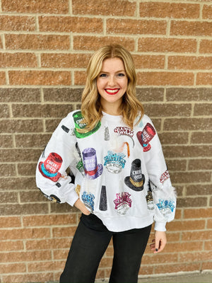 Queen of Sparkles New Years Eve Icon Sweatshirt