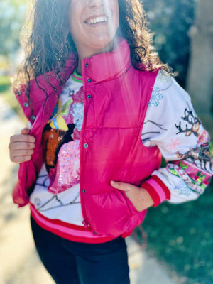 Pink Puffer Vest