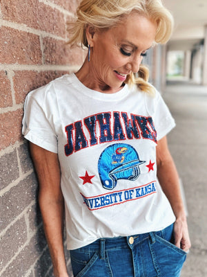 Queen of Sparkles (Licensed) KU Jayhawks Baseball Tee