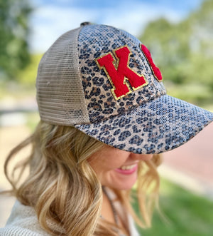Cheetah Sequin KC Hat