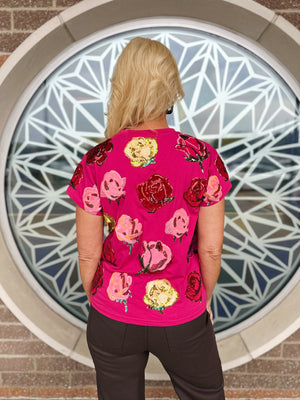 Queen of Sparkles Rose Tee