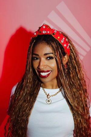 Brianna Cannon NFL Licensed Headbands - solid red