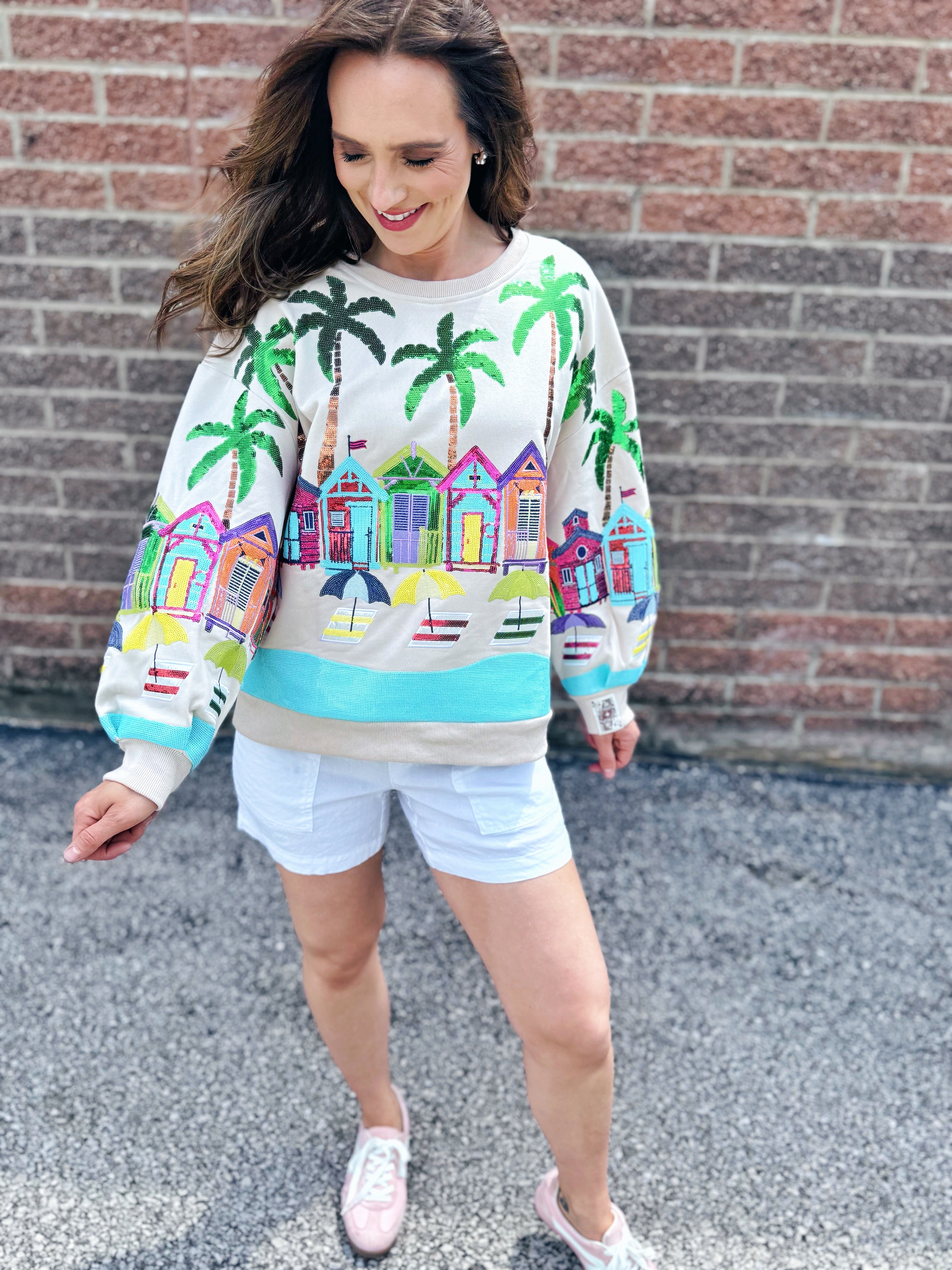 Queen of Sparkles Beach Town Sweatshirt