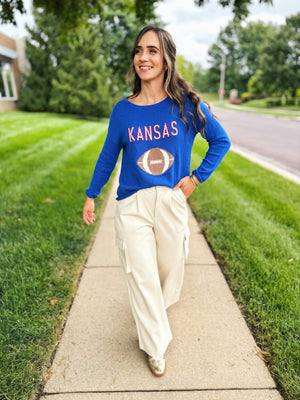 Kansas Football Knit Sweater