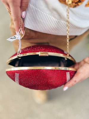 Rhinestone Football Purse