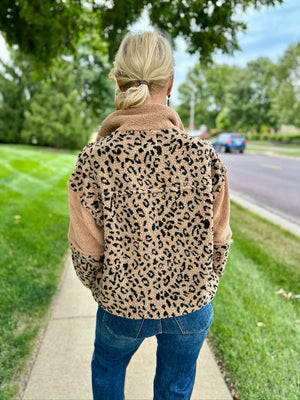 Leopard Sherpa Pullover