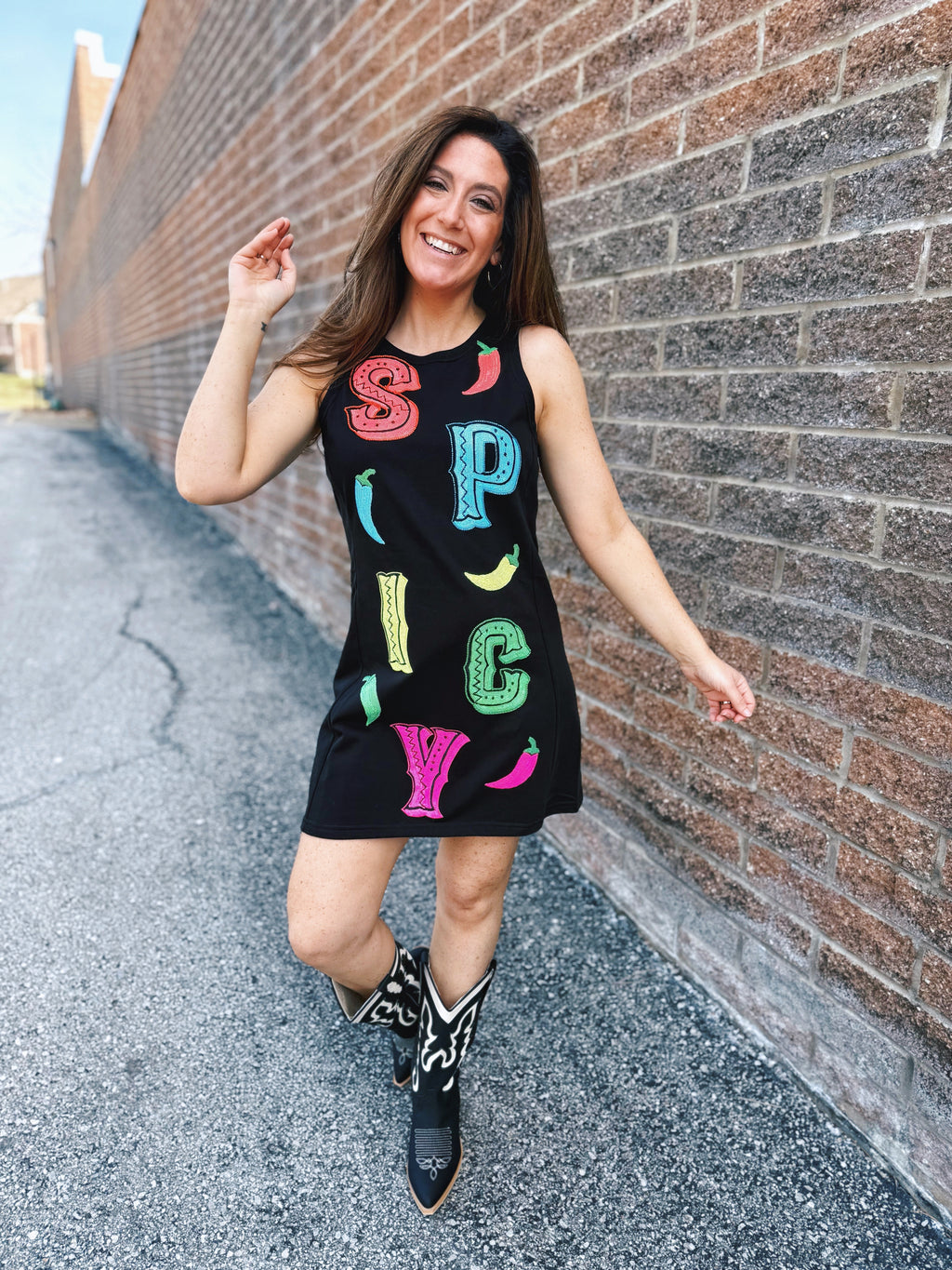 Women's Queen of Sparkles SPICY Dress in Black