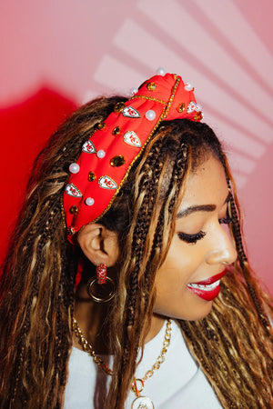 Brianna Cannon NFL Licensed Headbands - solid red
