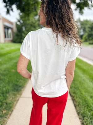 Licensed KU Metallic Tee by Queen of Sparkles