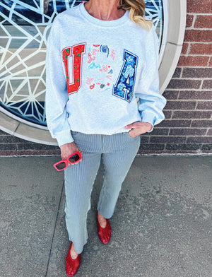 Women’s USA Bandana Sweatshirt by Queen of Sparkles