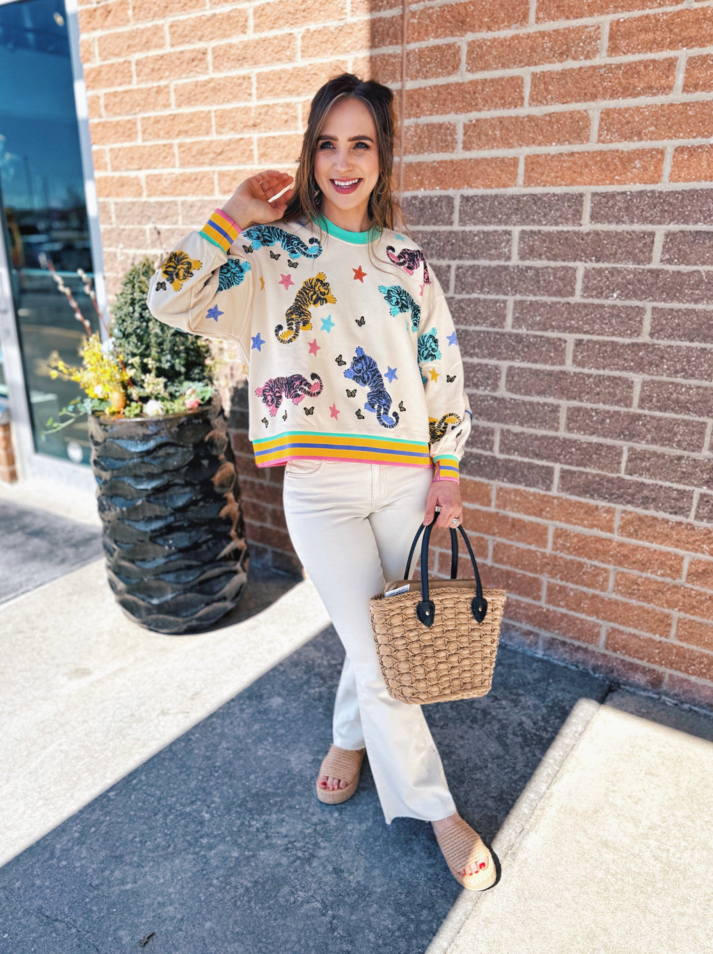 Queen of Sparkles Star Tiger Sweatshirt