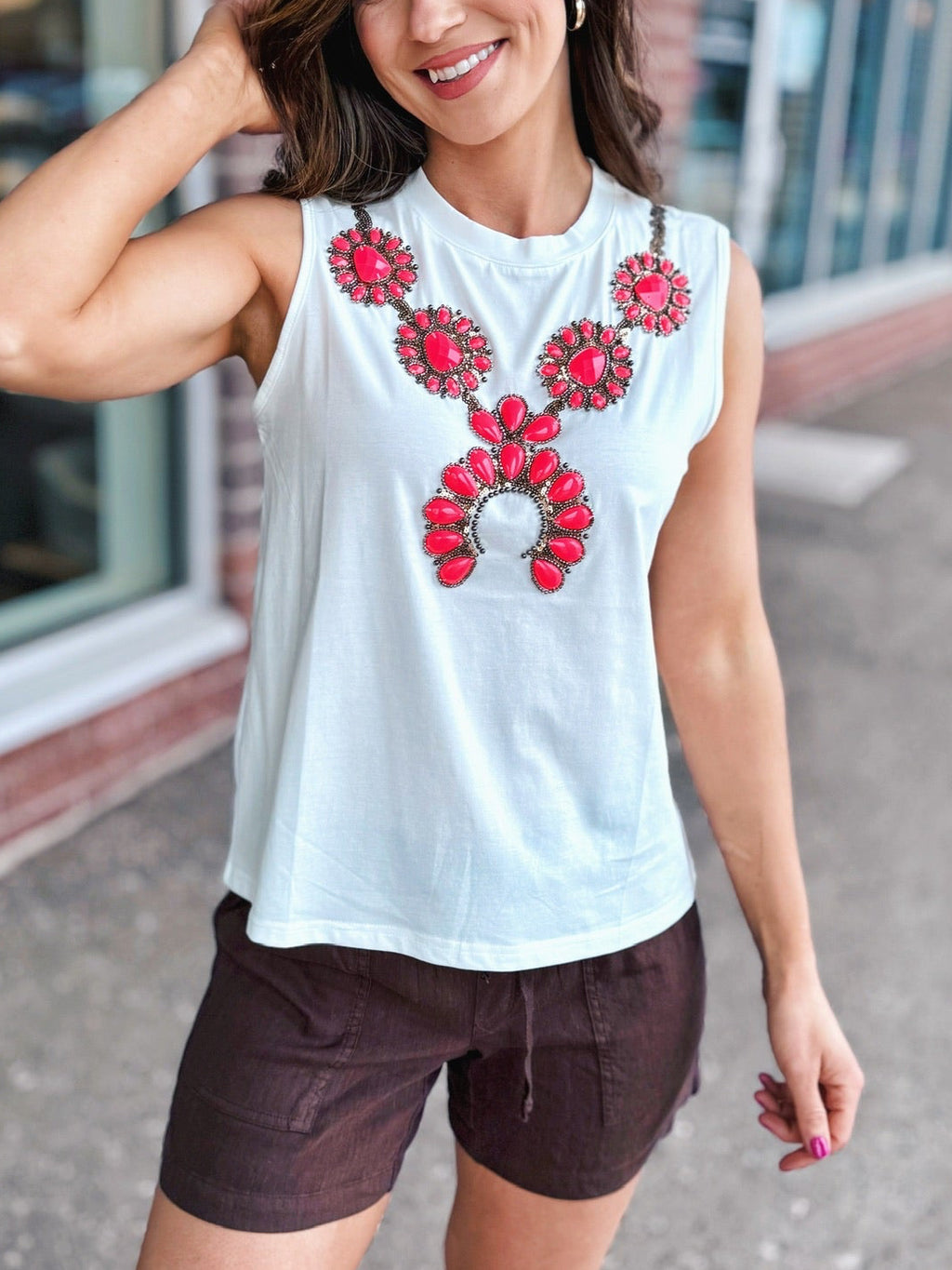 Queen of Sparkles Women’s Necklace Tank