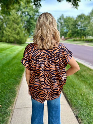 Tiger Print Blouse