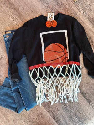 Queen of Sparkles Basketball Net Sweater