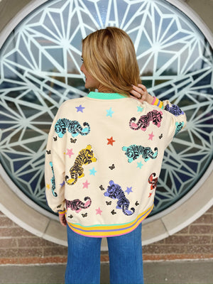 Queen of Sparkles Star and Rawr Sweatshirt