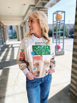 Queen of Sparkles - Queen's Class Sweatshirt in Cream