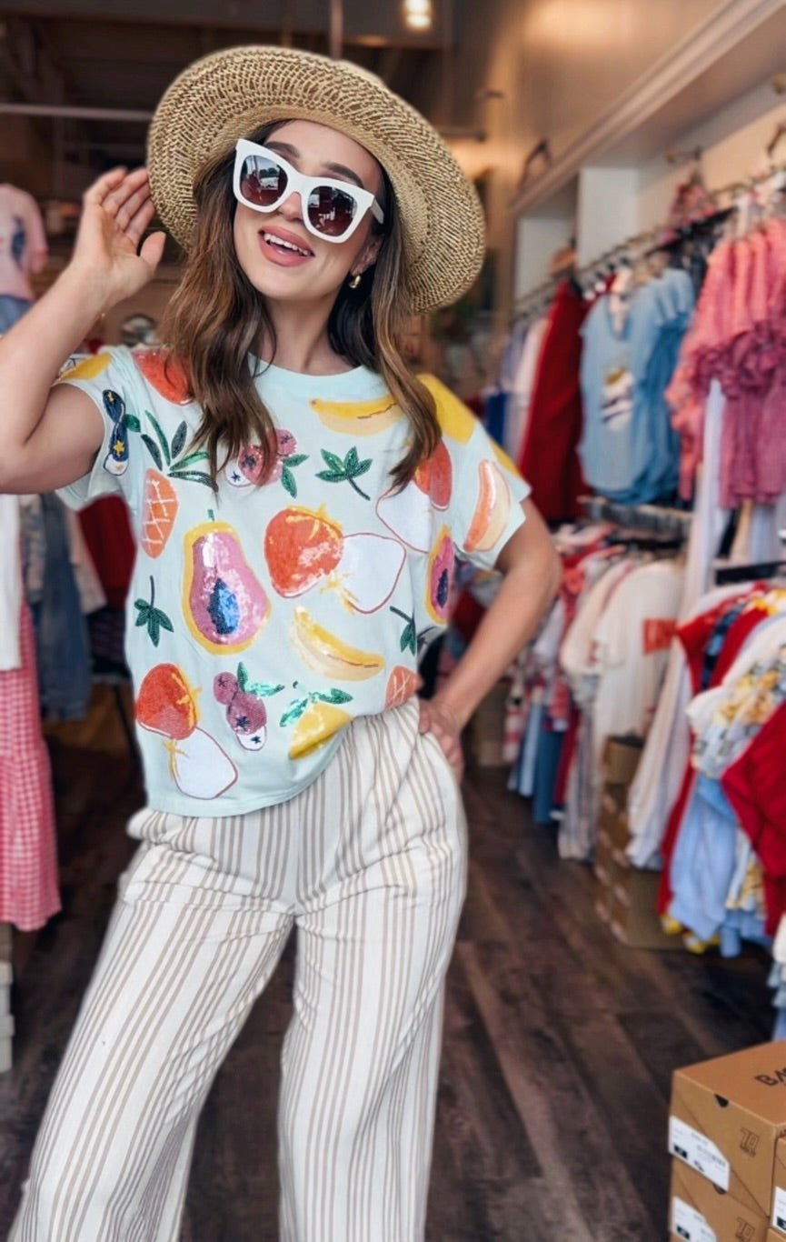 Queen of Sparkles Fruit Tee - Amelia's Boutique