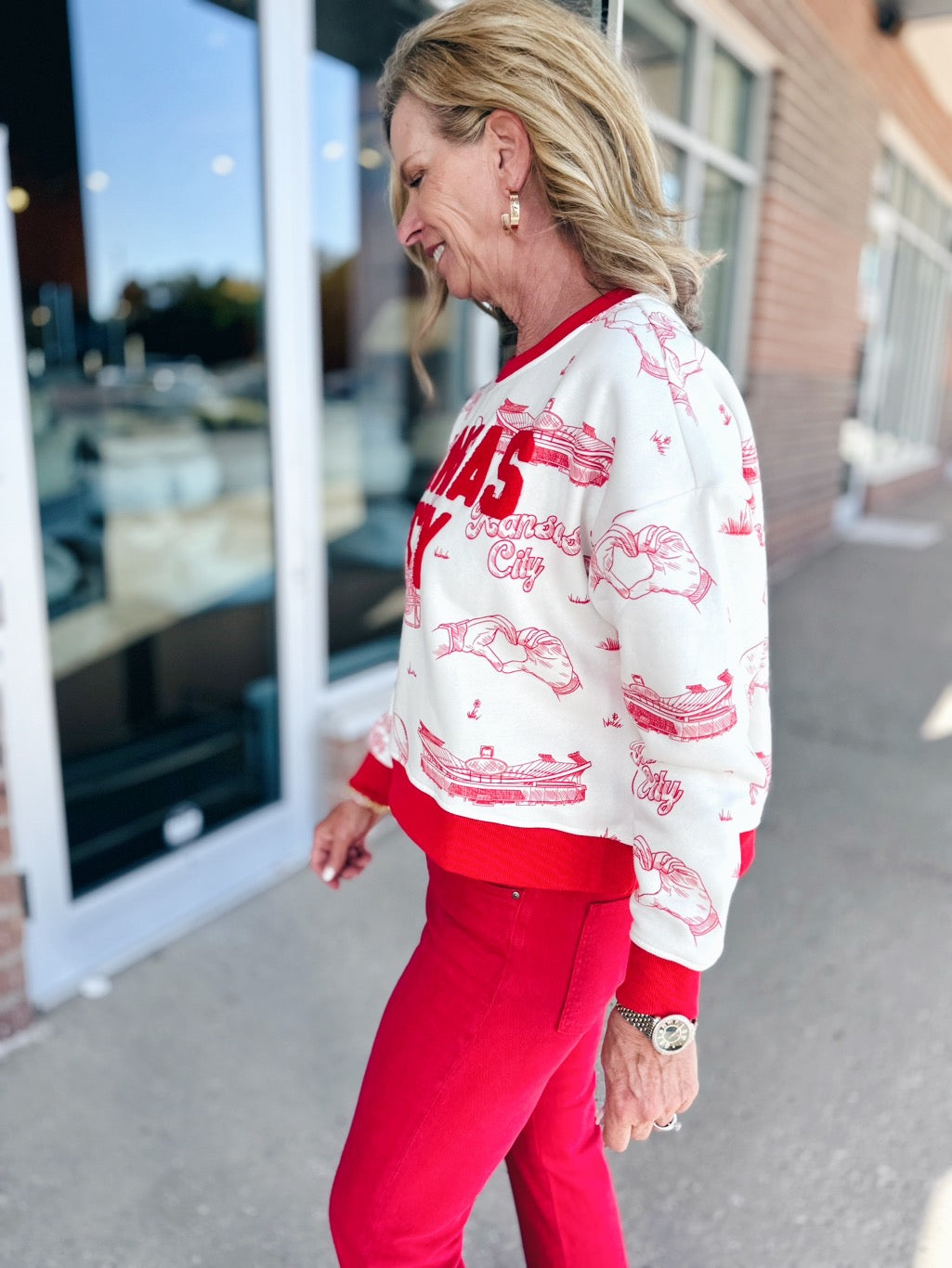 Custom Kansas City Toile Sweater Pullover