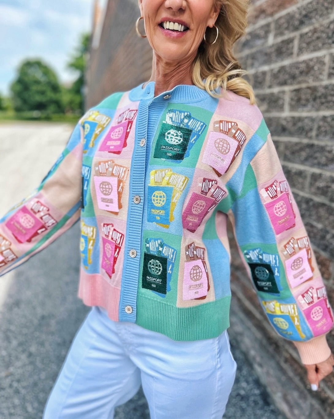 Queen of Sparkles Passport Cardigan - Amelia's Boutique