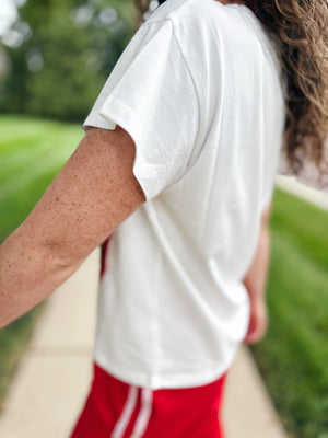 Licensed KU Metallic Tee by Queen of Sparkles