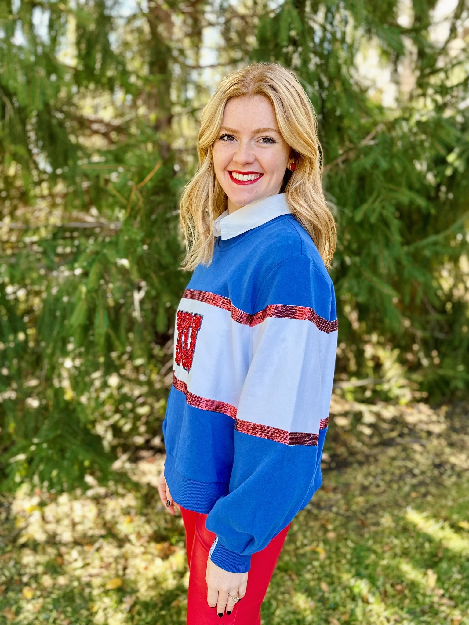 Queen of Sparkles KU Colorblock Sweatshirt
