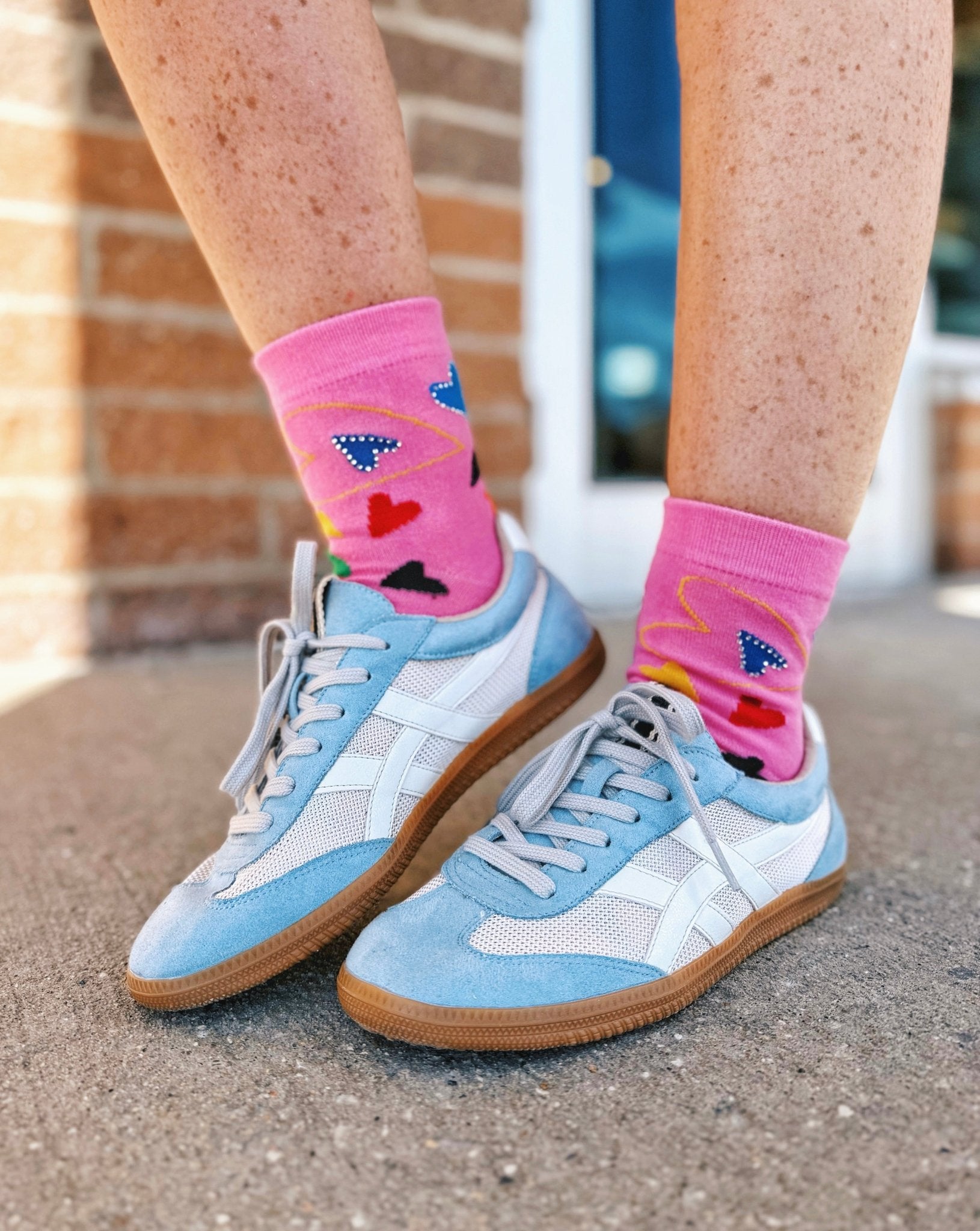 Queen of Sparkles Heart Socks - Amelia's Boutique
