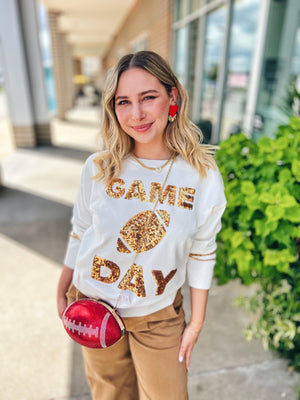 Rhinestone Football Purse