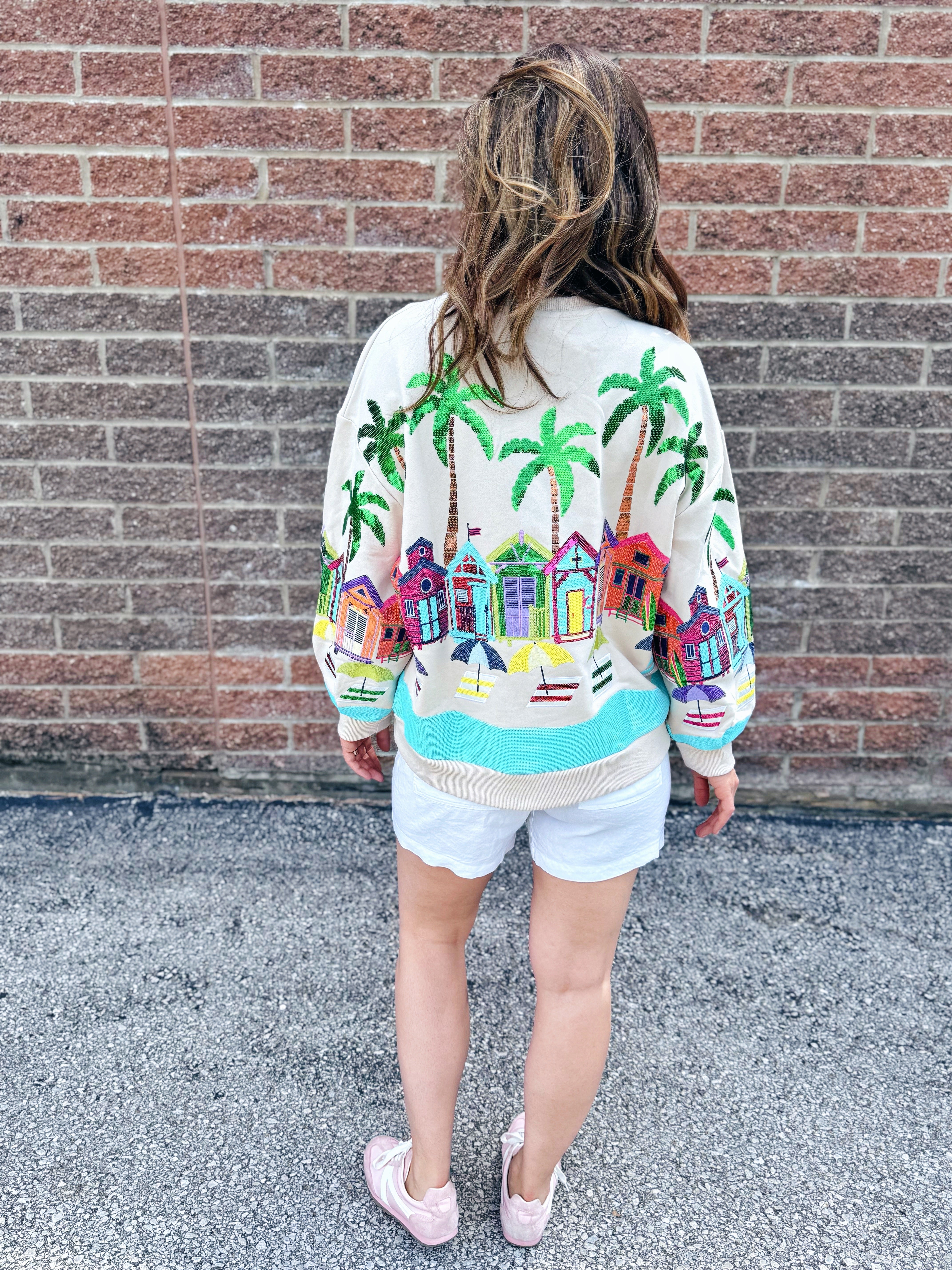 Queen of Sparkles Beach Town Sweatshirt