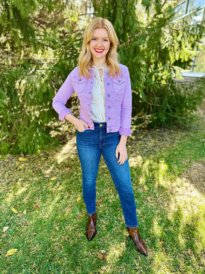 Lavender Denim Jacket