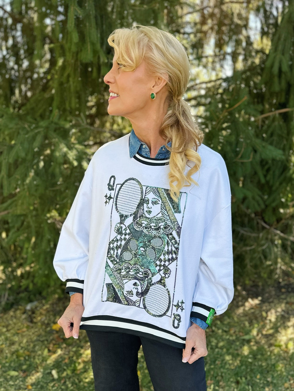 Queen of Sparkles Pickleball Sweatshirt