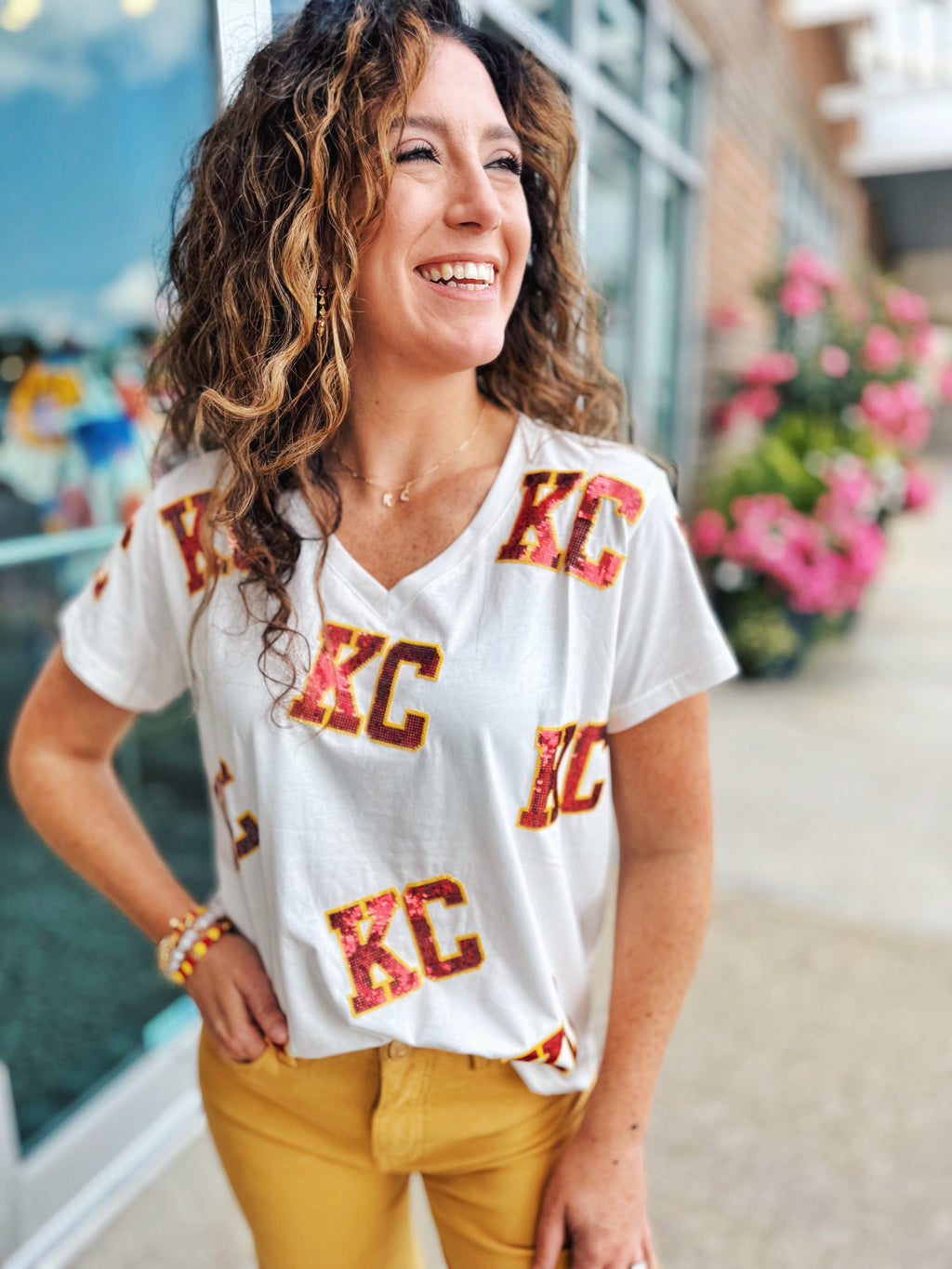 Scattered KC Tee - Queen of Sparkles X Amelia's Boutique
