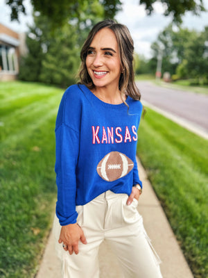 Kansas Football Knit Sweater