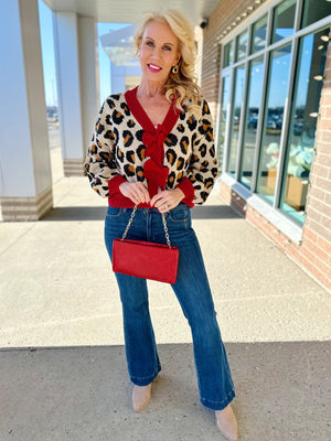 Cheetah Bow Cardigan