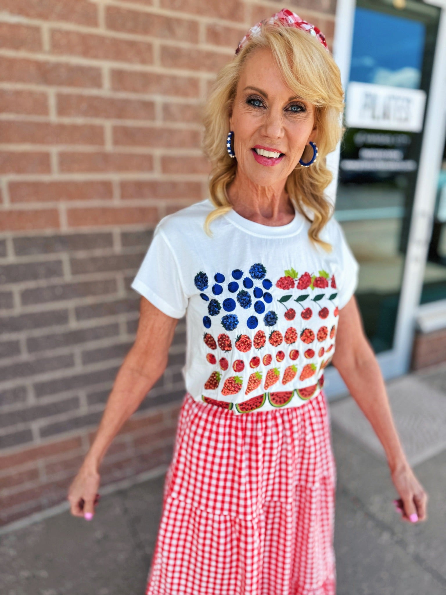 Women’s USA Fruits Tee by Queen of Sparkles