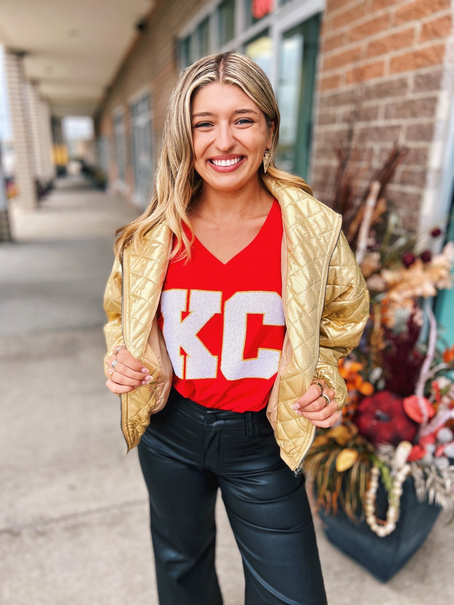SEQUIN KC Varsity Tee - Queen of Sparkles x Amelia's Collab - Amelia's Boutique