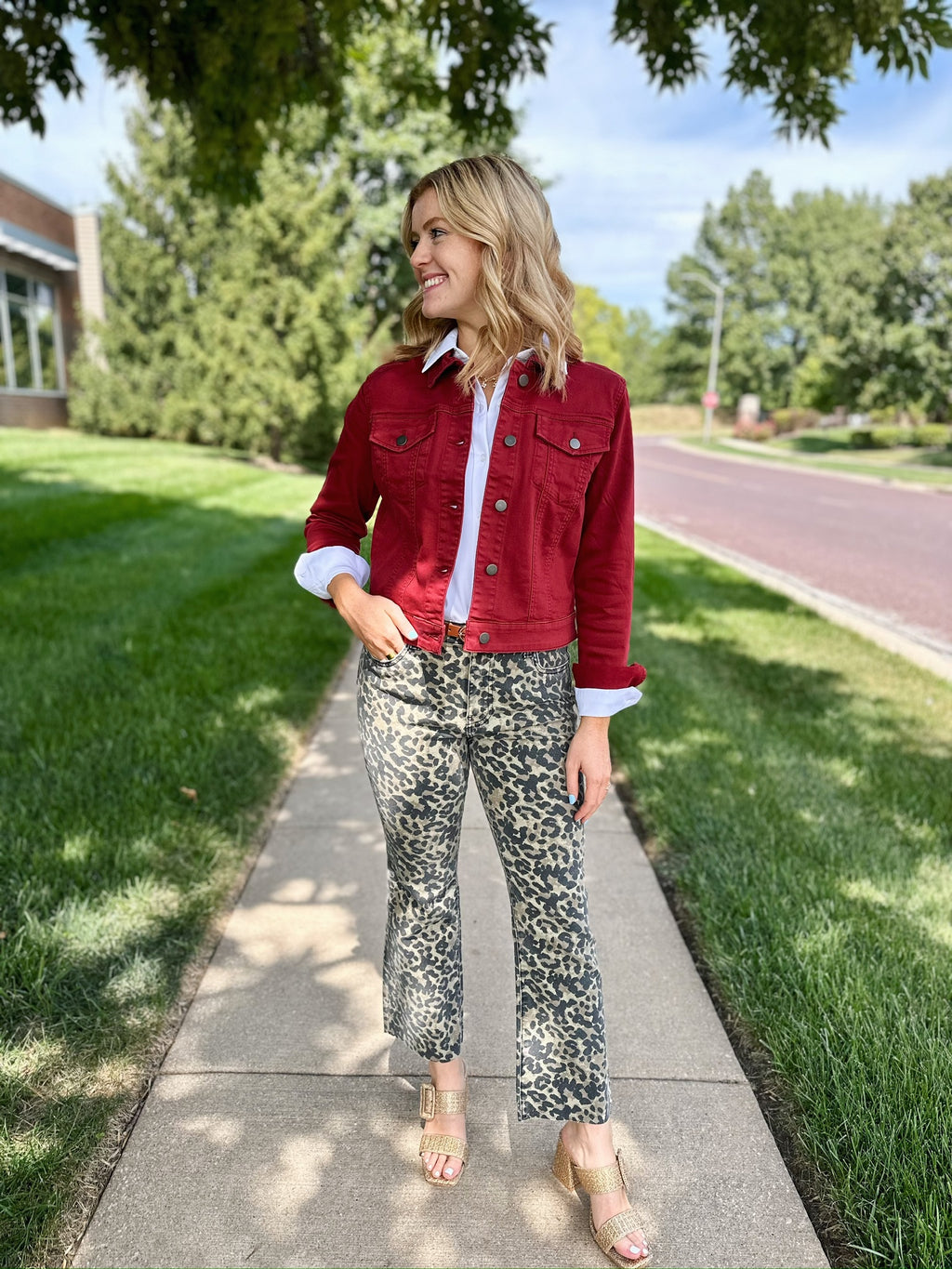 KUT Jean Jacket in Cherry