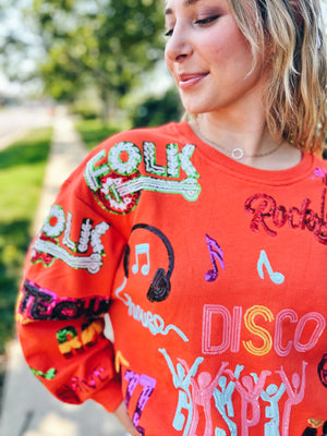 Queen of Sparkles Music Sweatshirt