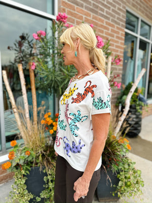 Queen of Sparkles Crawling Tigers Tee