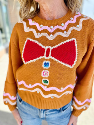 Queen of Sparkles Gingerbread Sweater