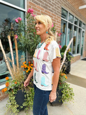 Queen of Sparkles Cowboy Boot Tee